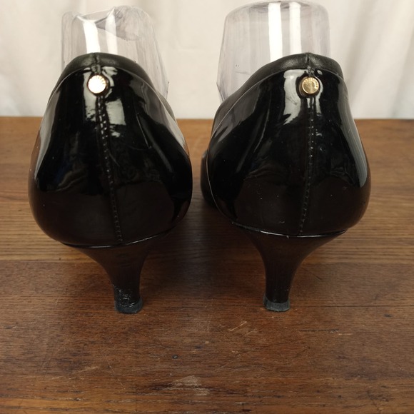 TED BAKER Black Leather Kitten Heel Pumps UK7/US9 - Picture 7 of 11